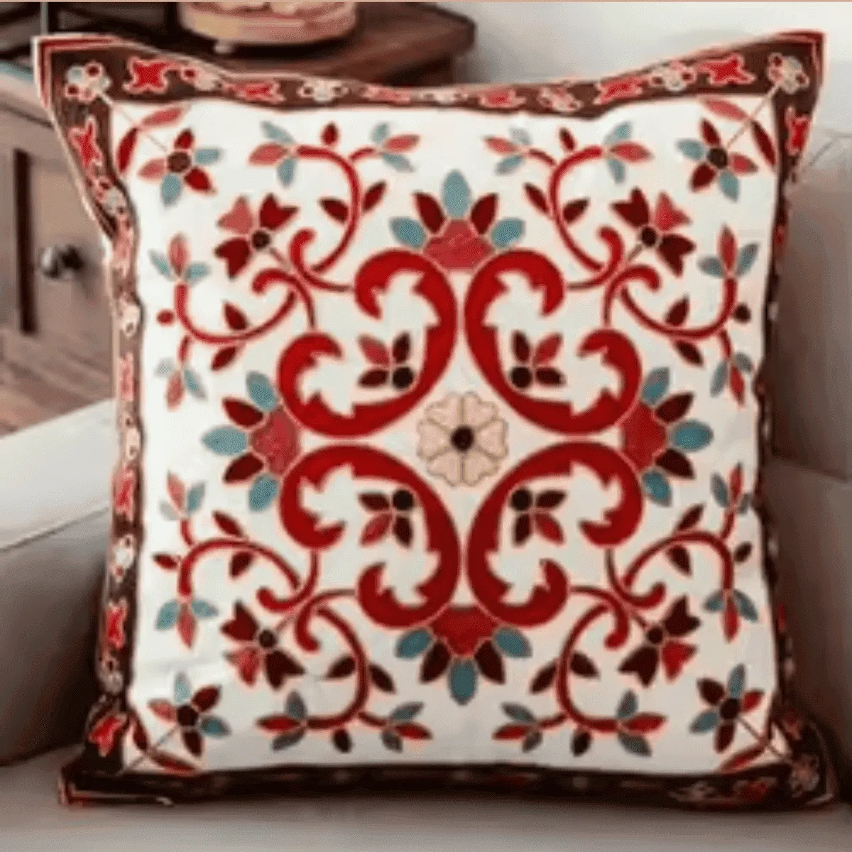 Embroidered Decorative Cushion Case